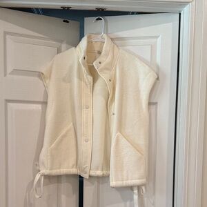Women's Cream Sleeveless Jacket